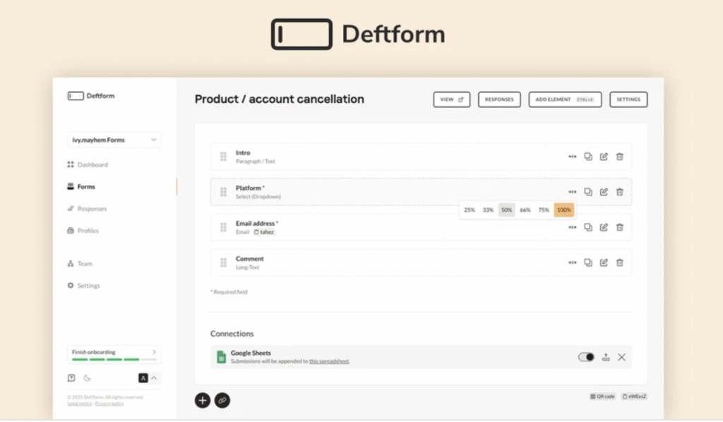 Deftform AI Form Builder Review Featured image